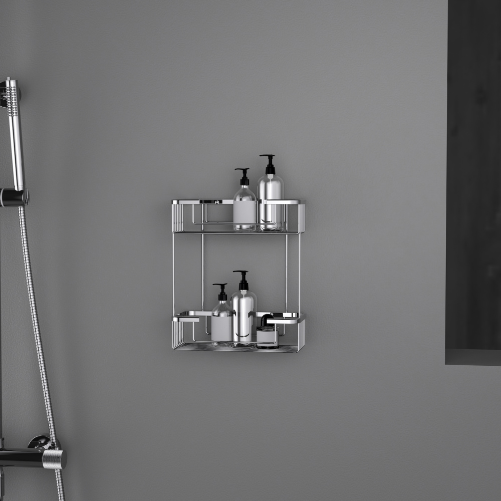 Фото Полка двойная Timo Saona 13083/00 хром