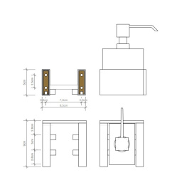 Фото Дозатор для жидкого мыла Decor Walther Brick (0590934), никель