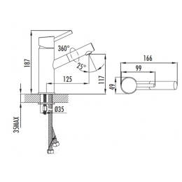Creavit Ficus FC1198B Смеситель для раковины (синий)