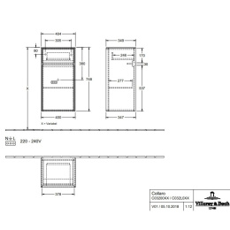 Villeroy Boch Collaro C032L0MS Шкаф боковой для ванной комнаты, петли слева (White Matt)