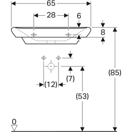 Раковина Geberit myDay 125465600, 65 х 48 см, белая