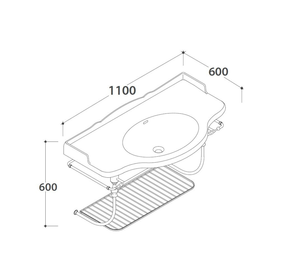 Фото Консоль Globo Paestum (PASC22) хром