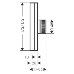 Axor Edge 46741000 Встраиваемый термостат для душа Highflow, на 1 источник (внешняя часть), алмазн. 