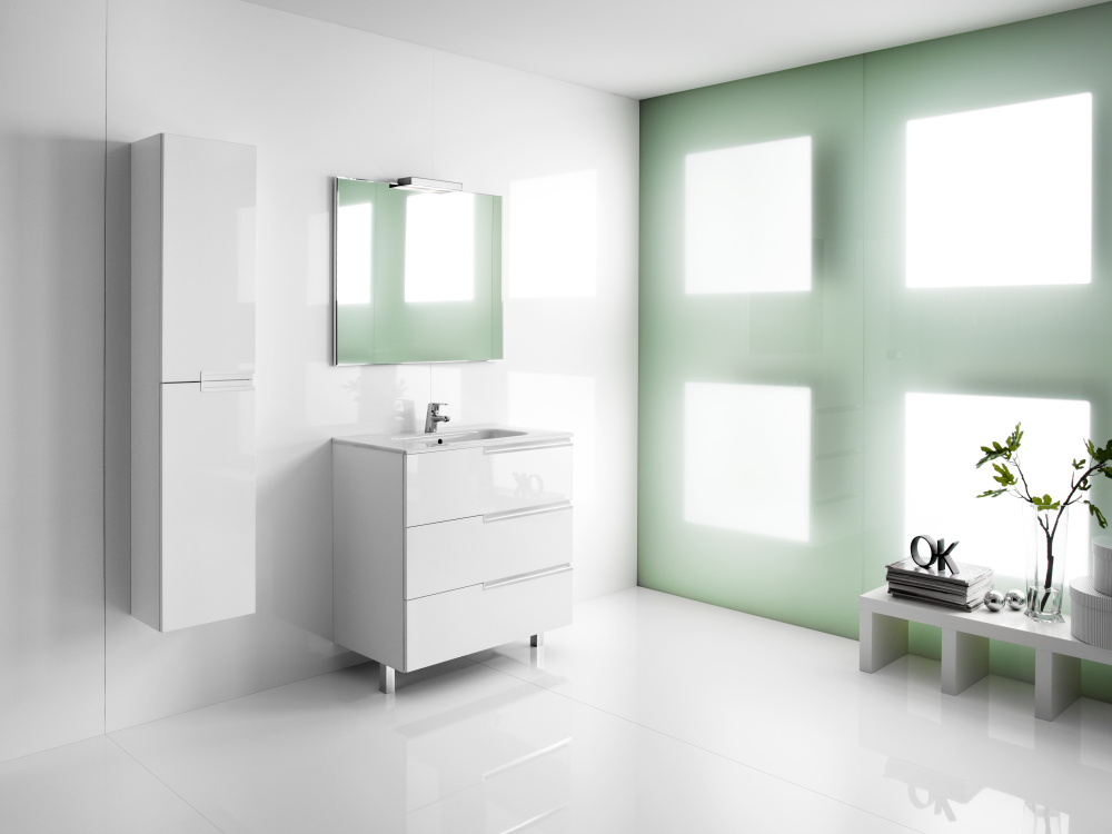 Фото Тумба под раковину Roca Victoria Nord Ice Edition (ZRU9302835) белый, глянцевый