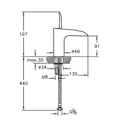 Смеситель для раковины Vitra T4 (A42475EXP) хром