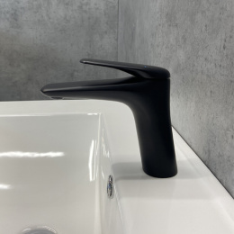 Фото Смеситель для раковины, картридж 35 мм, черный матовый, FC074A-CMT