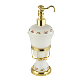 Фото Migliore Provance 17689 Дозатор жидкого мыла настольный, керамика с декором золото