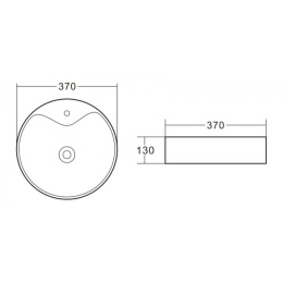 Раковина 37 см BelBagno (BB1400) круглая, санфаянс
