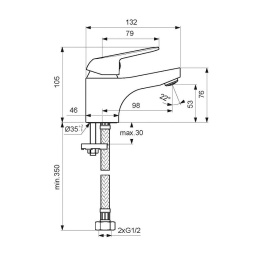 Смеситель для раковины Vidima Fine BA384AA, хром