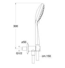Душевой гарнитур Cristina Rubinetterie (PD47351)