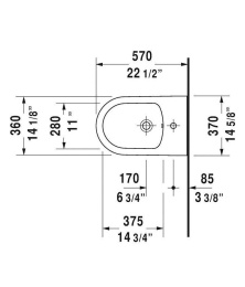 Фото Подвесное биде Duravit ME by Starck (22881500001) белый