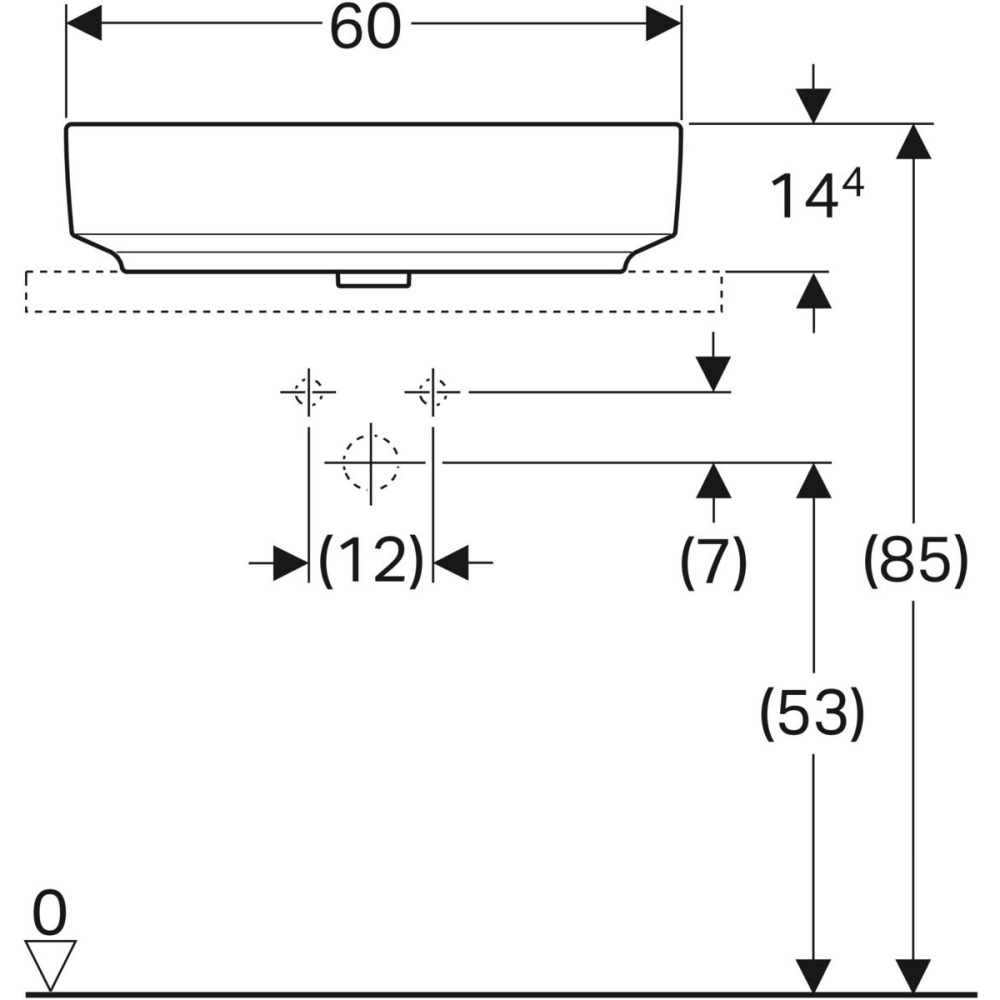 Geberit Variform 500.773.01.2 Раковина, встраиваемая сверху, накладная