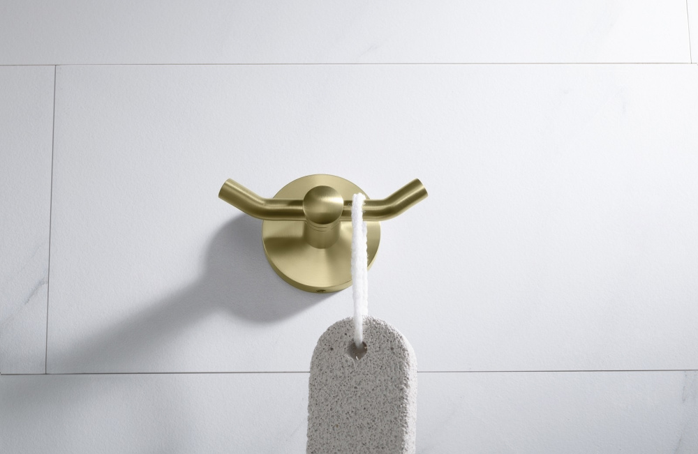 Фото Крючок двойной Timo Saona 13012/17 золото матовое