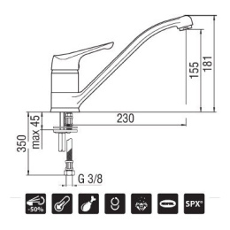 Nobili Skipper SK11113/2SA Смеситель для кухни (сатин)