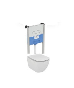 Инсталляция Ideal Standard ProSys SmartFlush R029901 с унитазом TESI AquaBlade T007901, клавиша, сид
