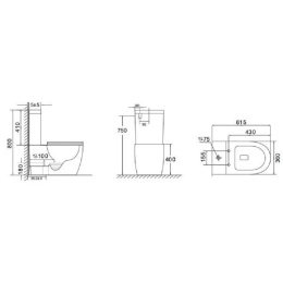 Напольный унитаз Teka Manacor 700190200 безободковый, с крышкой микролифт