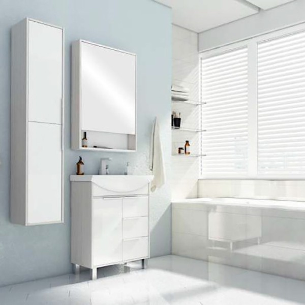 Тумба под раковину Aquaton Рико 65 белый, ясень фабрик 1A213301RIB90