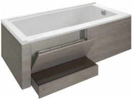 Фото Панель боковая Jacob Delafon FORMILIA E6142-F47, 80 х 56,5 см, цвет белый/капуччино