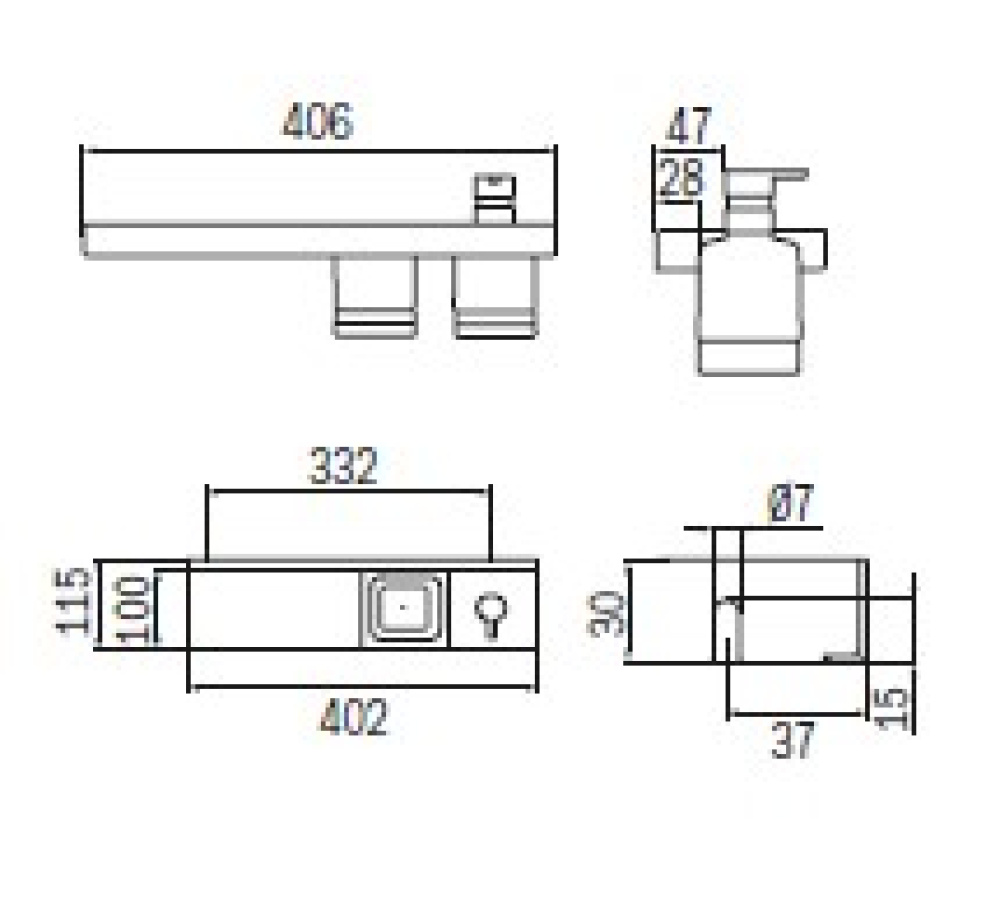 Модуль 400мм с полочкой, стаканом, дозатором Inda Indissima A88K40CR21
