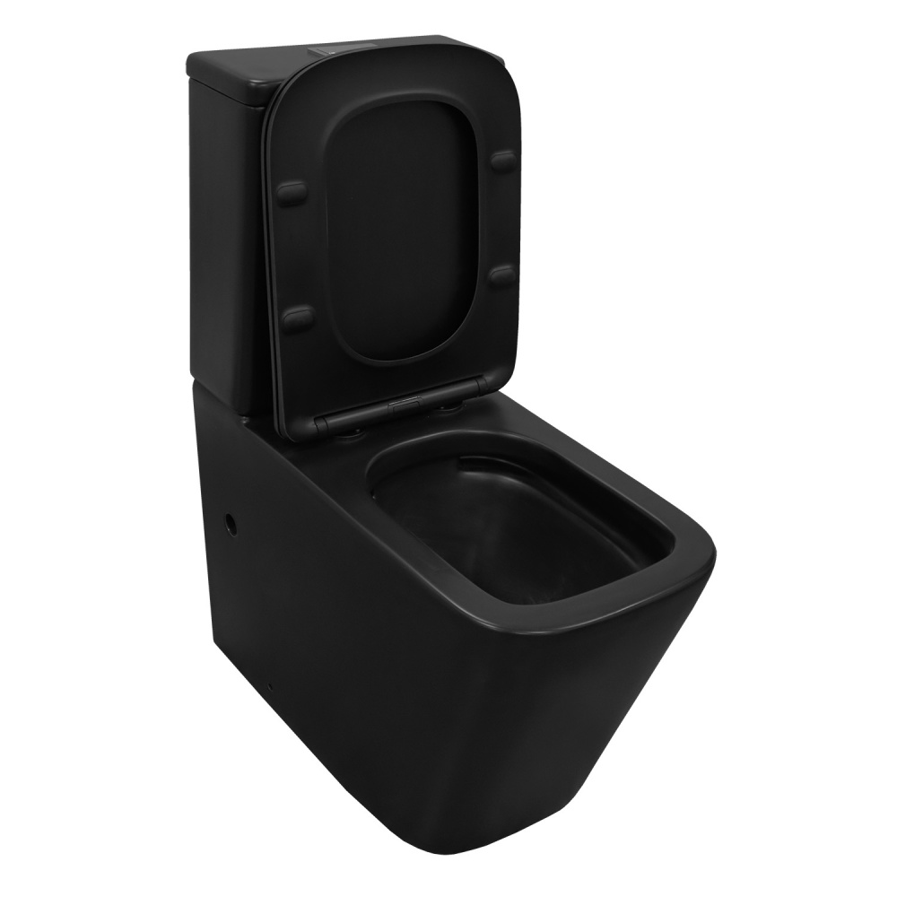 Унитаз-компакт Azario Black King (AZ-8303D) Черный матовый
