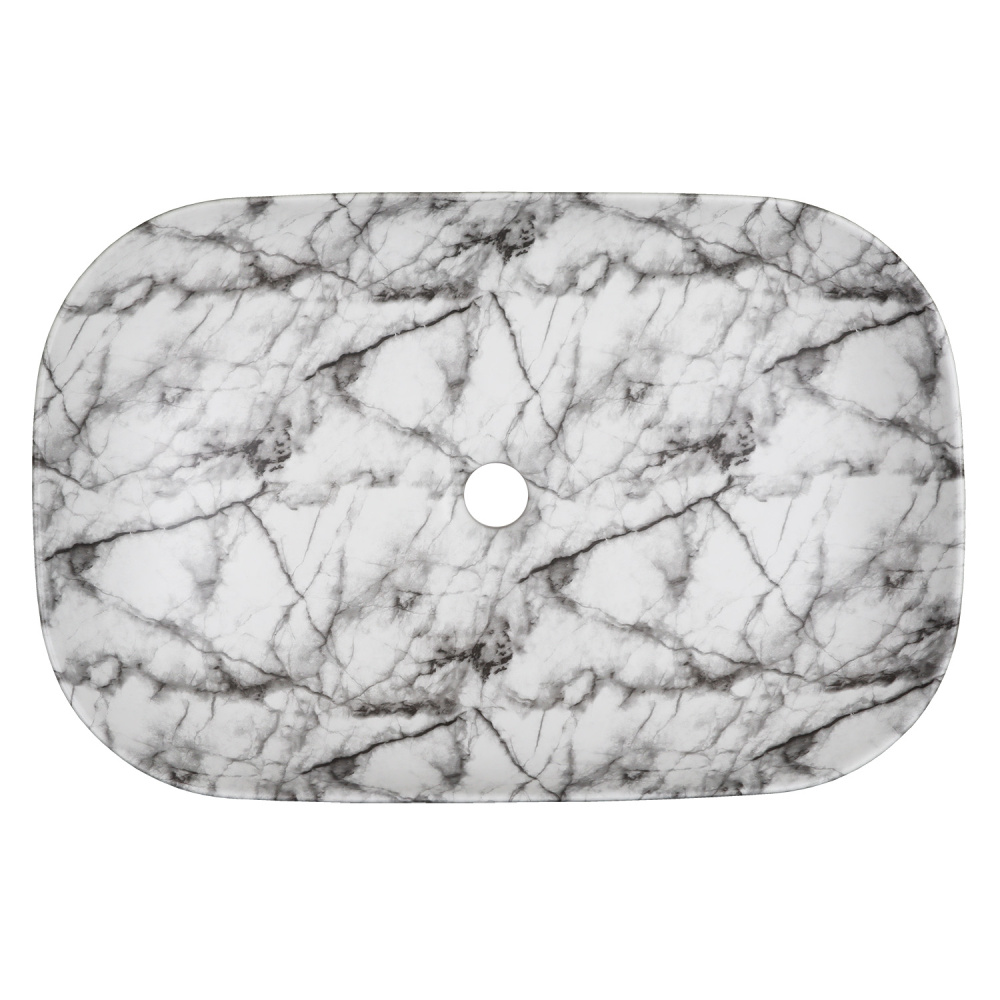 Раковина накладная Azario  (AZ-2143-P-M805) Темный мрамор