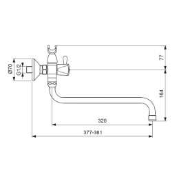 Vidima PRACTIC BA230AA Настенный смеситель для ванны/душа