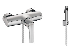Гигиенический душ Jacob Delafon Cuff E98100-CP со смесителем Nateo E71253-CP