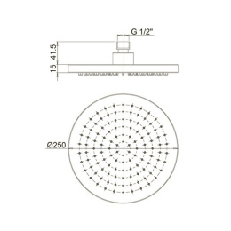 Фото Верхний душ Paini 50CR759TCARE25E хром