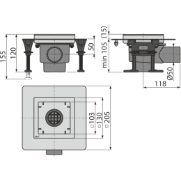 Сливной трап AlcaPlast (APV130)