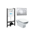 Комплект Roca Dama Senso 893104090 подвесной унитаз + инсталляция + кнопка + сиденье