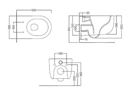 Унитаз подвесной Hatria Futura (A0Y9BA25) безободковый, белый