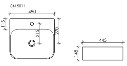 Накладная раковина Ceramica Nova ELEMENT CN5011