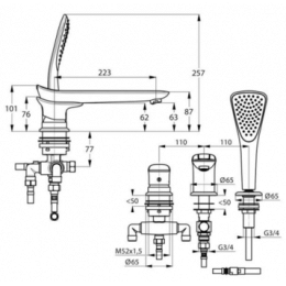 Фото Смеситель для ванны Kludi Ambienta (534470575) хром
