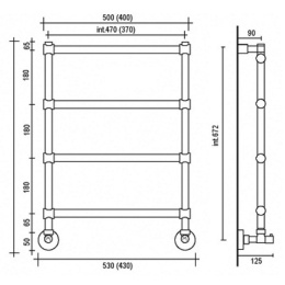 Полотенцесушитель Margaroli Sole 542 BOX 5423704SAB электрический, матовый