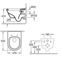 Инсталляция Alcaplast с унитазом Villeroy&Boch Omnia Architectura 5684 H101, сиденье микролифт клави