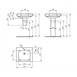 Раковина 65 см Ideal Standard Moments K0717MA