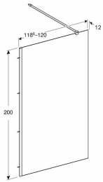 Боковая стенка walk-in Kolo Geo 560.159.00.3