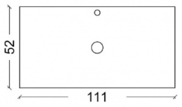 Фото Armadi Art NeoArt 851-110 Столешница Solid Glass белая прямая 111*52см