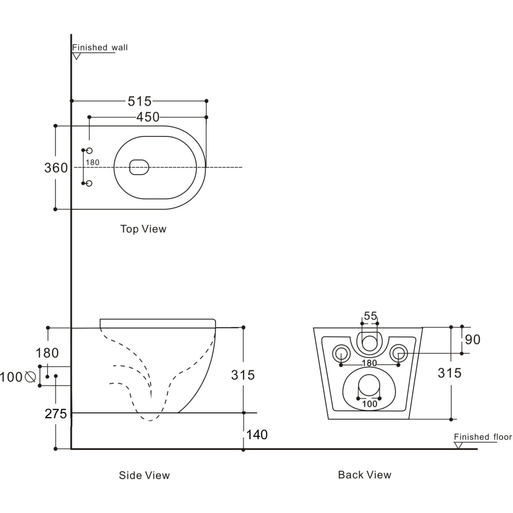 Унитаз подвесной Aquanet Rimless Cetus 2.0 W LX-1901