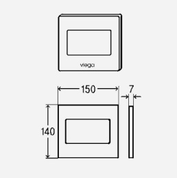 Кнопка смыва Viega Visign for Style 12 (599256) серый