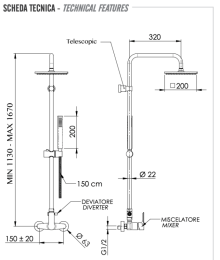 Фото Душевая система Remer Energy (EY37A7SS9SSXV) сталь