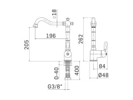 Смеситель для кухни Mamoli Epoca 74690725E001 1 отв.без донного клапана, Chrome