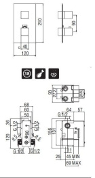NOBILI Solido F SF00102CR_WE00102 Термостат для душа (хром)