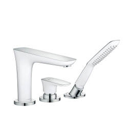 Смеситель на борт ванны Hansgrohe PuraVida (15432400) хром, белый