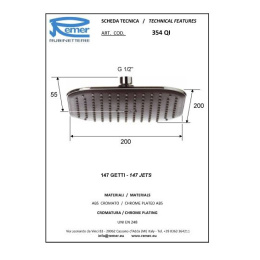 Remer SHOWERS RR354QI Душевая головка с шарнирным соединением
