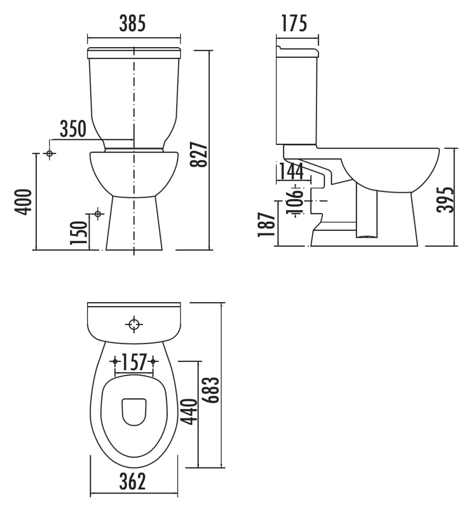 Фото CREAVIT SEDEF Бачок SD410-00CB00E-0000 SD410.00000)