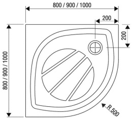 Поддон Ravak Galaxy Pro (XA234401010), белый