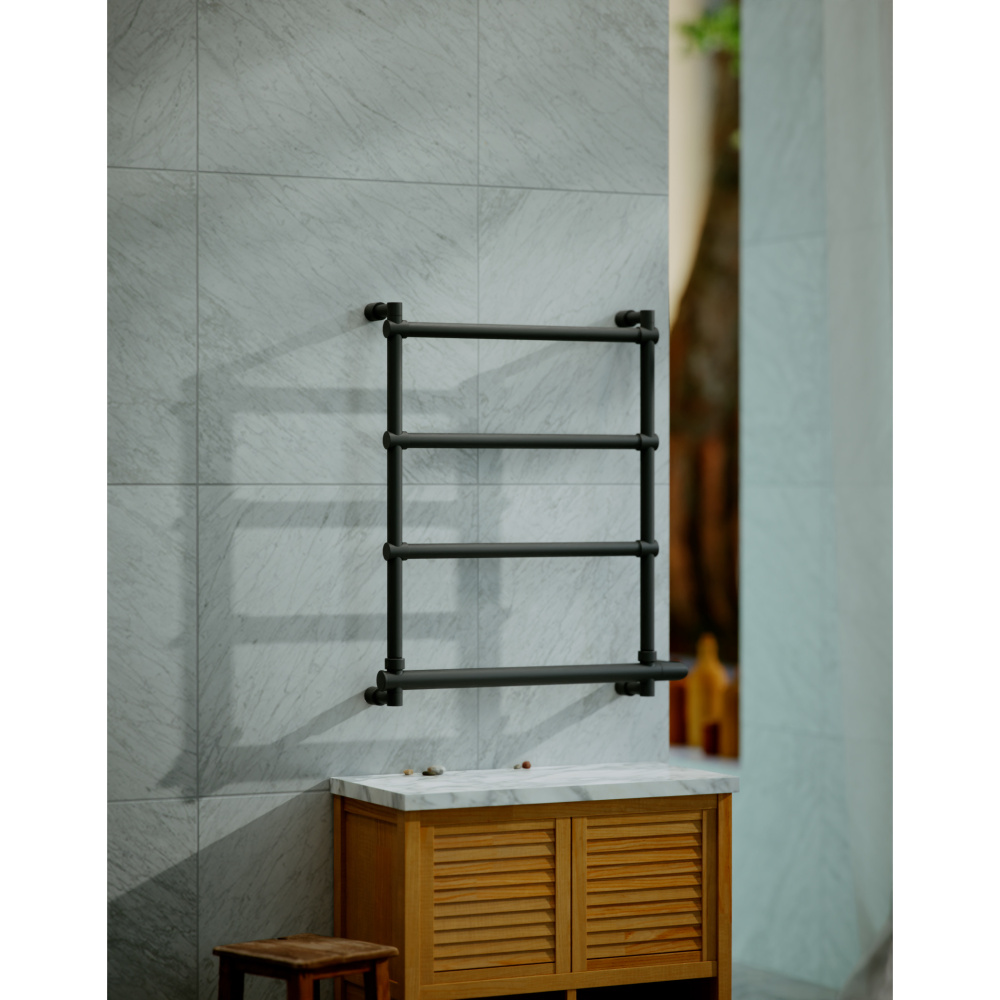 Полотенцесушитель электрический Margaroli Sole 542 5424704NONB черный матовый