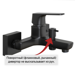 Фото Смеситель для ванны Paini Bari RTYO111 черный