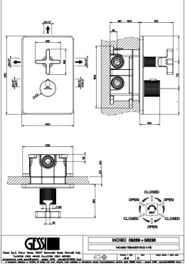 Термостат для ванны Gessi Inciso (58236#031) хром